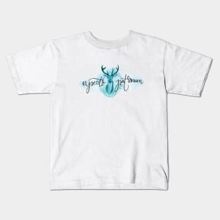 Blue Stag Spell Illustration Kids T-Shirt